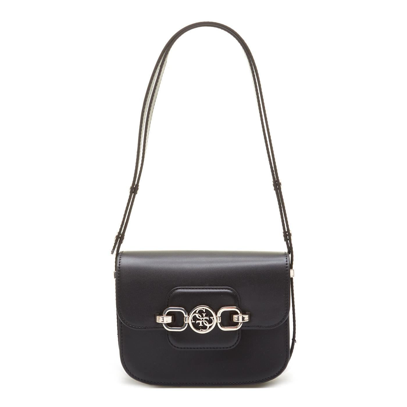 Guess Hensely Convertible Crossbody Flap Bag — Luxury Black Handbag for Women.